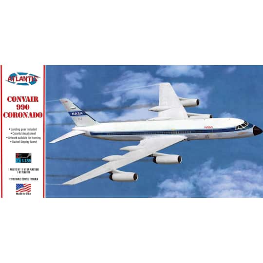Atlantis&#xAE; Convair 990 Jet Airliner NASA Markings Plastic Model Kit